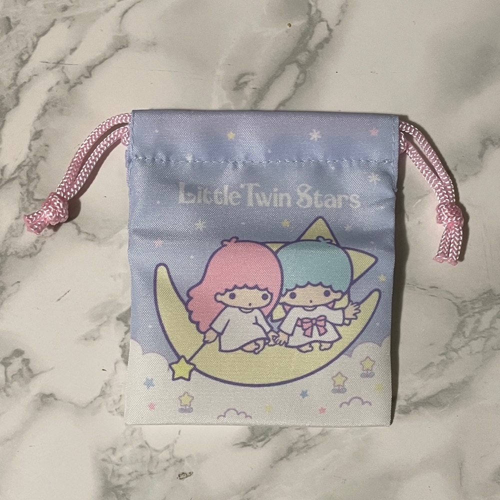Sanrio 2025 - mini drawstring accessories bag - Little Twin stars kiki and lala
